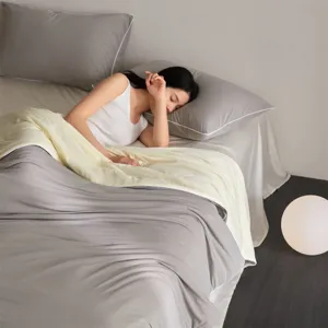 Suave manta de verano refrescante de punto edredón de aire acondicionado lavable