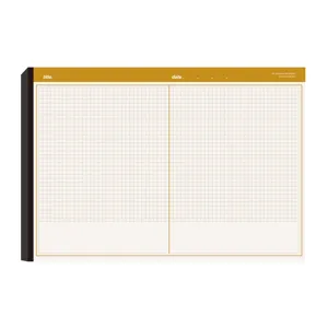 Cuaderno de cuadrícula minimalista B5, bloc de notas desprendible para estudio y escritura.