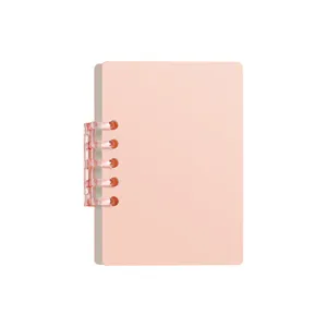 A7 mini taccuino ad anelli portatile diario da tasca rosa quaderno vocaboli studenti
