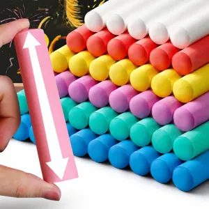 Large Bold Chalk Sticks Classroom Blackboard Drawing Industrial Marking Colored White Chalk Stationery Supplies