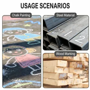 Large thick industrial chalk for steel pipe wood marking blackboard drawing construction site tools