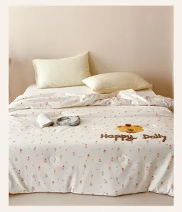 Couette d'été rafraîchissante pour enfants chambre étudiant, couverture légère lavable.