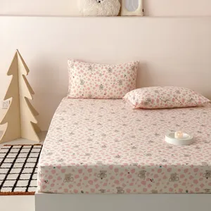 Lenzuolo con Angoli in Doppia Garza di Puro Cotone Lenzuolo con Angoli per Letto a Castello da Dormitorio per Studenti Stampa Cartoon