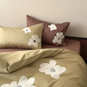 Long Staple Cotton Towel Embroidery Bedding Set Klein Dream Style Soft Comfortable Duvet Cover Bedsheet Pillowcases Home Bedroom
