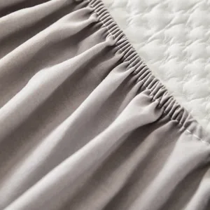 Lenzuolo con angoli impermeabile grigio banda elastica coprimaterasso vista principale