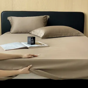 Minimalistisch Langstapelig Puur Katoen Hoeslaken Effen Kleur Ademend Zacht Lakens Voor Thuis Slaapkamer Beddengoed