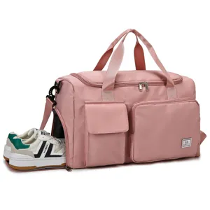 Große Kapazität Oxford Gewebe Sport Fitness Tasche Wasserdicht Nass Trocken Trennung Reisetasche Mit Schuhfach Multifunktionale Schulter Handtasche