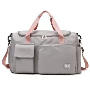 Large Capacity Oxford Cloth Travel Duffel Bag Waterproof Gym Bag With Wet And Dry Separation Unisex Casual Luggage Bag