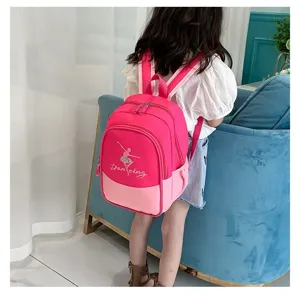 Kids pink ballet dance backpack for girls cute school bag for kindergarten and preschool