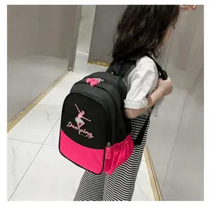 Kids ballet dance backpack cute black pink school bag for girls daily use preschool bookbag