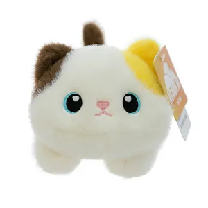 Cute Calico Cat Plush Toy Stuffed Animal Soft Doll Desk Companion Wrist Rest