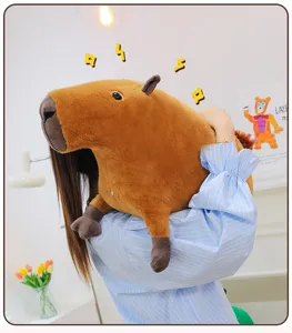 Suesse Kapibara Plueschfigur weiches Stofftier Puppe lustige lange Nase Heim Dekor.