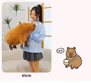 65cm niedliche Kapibara Plüschtier Simulation Stofftier Puppe weiche Zimmer Deko Geschenk