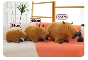 Niedliches Simulations-Wasserschwein-Plüschtier mit langem Nasendesign, weiche Stofftierpuppe.