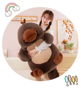 Cute platypus plush toy soft stuffed animal doll pillow for kids and girlfriend gift home decor