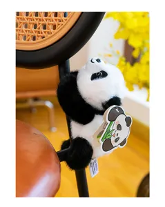 Cute cartoon panda plush toy slap bracelet soft stuffed animal creative gift for best friend