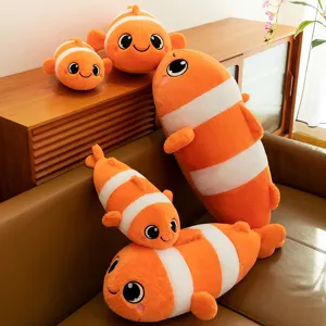 Cute clownfish plush toy soft stuffed animal pillow cute ocean doll home decor sofa gift