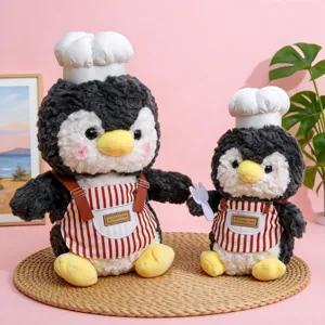 Carino Chef Gourmet Animale Peluche Pinguino Orso Pecora Anatra Elefante Bambola Imbottita Decorazione Casa Regalo
