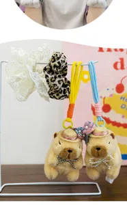 Cute Capybara Plush Keychain Animal Bag Pendant Cartoon Cute Toy Key Ring Accessory