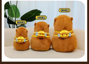 Süßes Kapibara Plüschtier mit Bienen-Rucksack weiche Puppe in 30cm, 40cm, 50cm Größen.