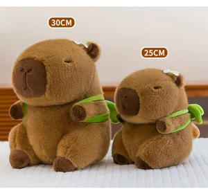 Lindo capibara de peluche animal suave muñeca decoración del hogar 30cm 25cm regalo