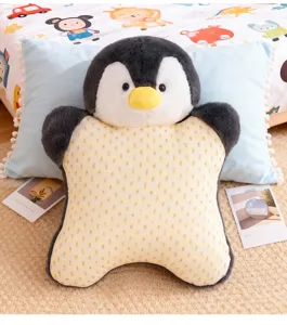 Cute penguin plush pillow soft toy cartoon animal cushion comfortable sleeping doll for kids girls