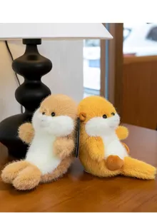 Lindo juguete de peluche de nutria muñeco de peluche suave compañero de escritorio bien