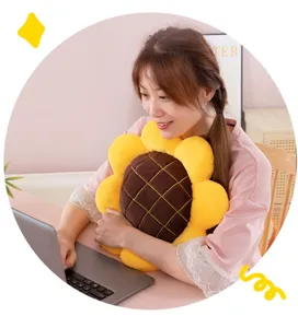 Sunflower plush cushion cute flower throw pillow soft sofa chair pad bay window decor