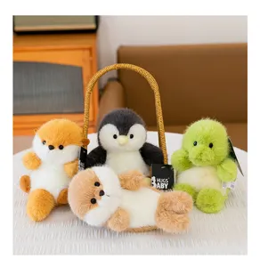 Cute cartoon plush toy set soft stuffed animals desktop ornaments for kids gift room decor