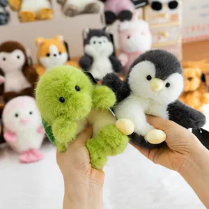 Cute plush toy set soft stuffed animals cute penguin and turtle doll for kids gift