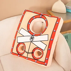 Cuscino di peluche novità divertente forma di gogna, comodo cuscino sedia ufficio, regalo.