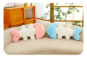 Cute fish bone plush pillow creative sofa cushion soft decorative pillow for living room