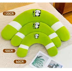 Green crescent long hugging pillow plush cushion pregnant support panda design 3 sizes available