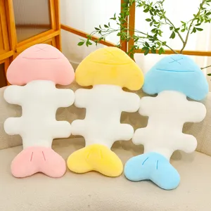 Creative Fish Bone Plush Throw Pillow Cute Animal Bone Cushion Soft Stuffed Sofa Pillow for Living Room Bedroom Home Decor