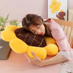 Sunflower plush pillow cute soft flower cushion for sofa bed chair home decor comfortable