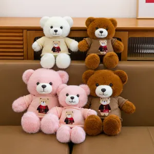 Schattige tekenfilm trui teddybeer pluche pop zachte knuffel speelgoed voor verjaardag cadeau