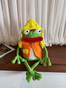 Sac bandoulière grenouille crochet fait main mignon tricot sac épaule femme décontracté