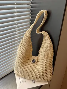 Borsa a tracolla estiva da spiaggia lavorata all uncinetto borsa donna casual