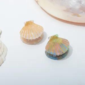 Schattige schelp acetaat haarklem stijlvolle gradiënt haarspeld voor elegante kapsels