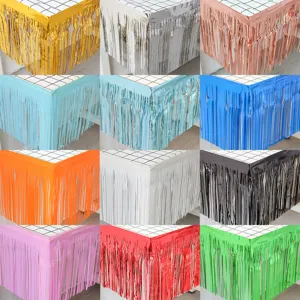 Foil Fringe Curtain Metallic Tinsel Backdrop For Birthday Party Wedding Wall Decoration Streamers Photobooth Props