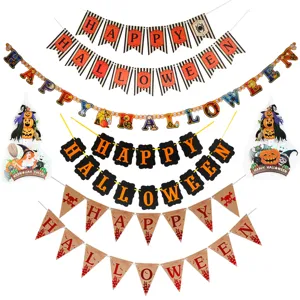 Halloween papier guirlande decoration ensemble pour fete bar ecole vacances pendaison