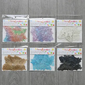 PVC laser transparent butterfly banner party hanging decorations home birthday decor