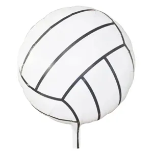 White volleyball foil balloon for sports theme party decorations and birthday celebrations.