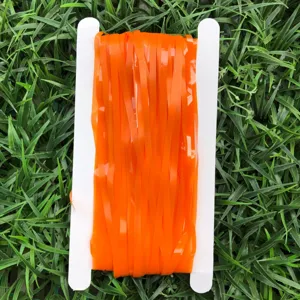 Matte orangefarbene Folien Fransen Vorhangkarte fuer Geburtstagsfeier Hochzeit Deko.