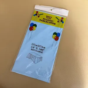 Disposable plastic table cover heavy duty table cloth 54x108 inch for party supplies blue