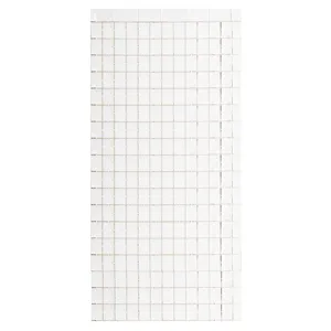 Shiny square tinsel fringe curtain 1x2m white foil backdrop for birthday party wall decor