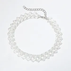 Clear Acrylic Chunky Chain Choker Necklace Y2K Style Statement Jewelry For Women And Girls