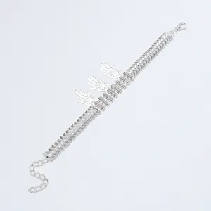 Zilveren strass armband met Hamsa bedels verstelbare lengte modieuze sieraden