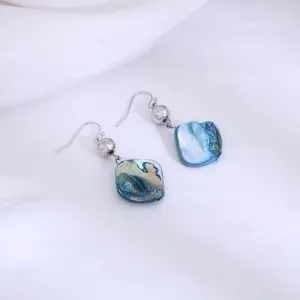 Chique natuurlijke schelp oorbellen voor dames, minimalistische vintage stijl metalen haak sieraden.