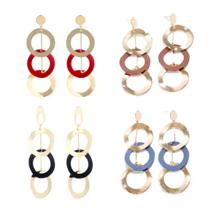 Minimalistische INS-stijl Meerlagige Cirkel Creolen Voor Dames Gepersonaliseerde Harajuku Geometrische Hangende Oorbellen Met 925 Sterling Zilver Stift